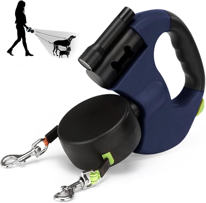 dog collar with light and pouch compartment