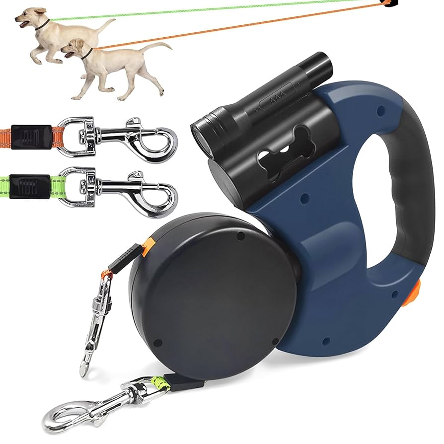 dog collar with light and pouch compartment