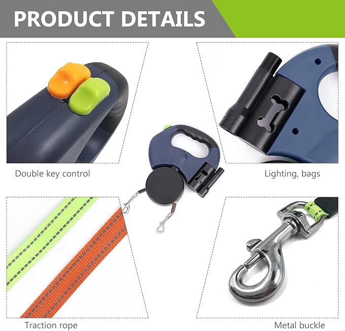 dog collar with light and pouch compartment