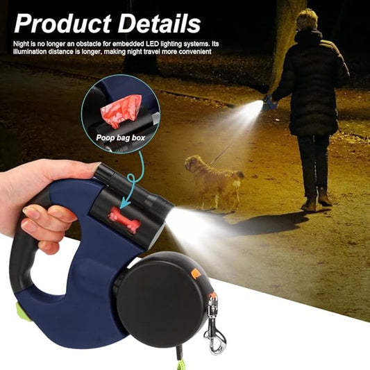 dog collar with light and pouch compartment